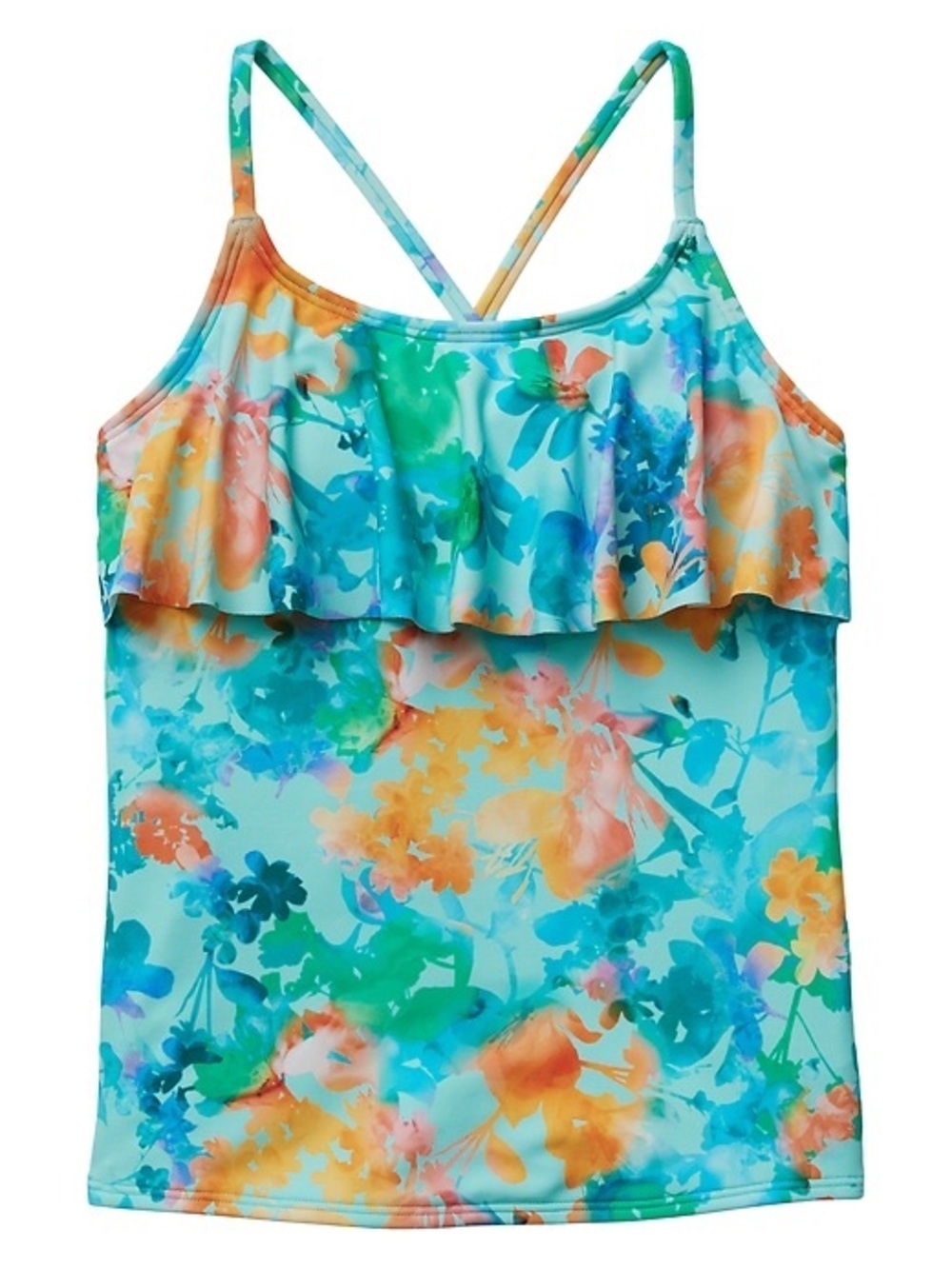 Athleta Girl Lumen Floral Tankini Top Swim // Small 7